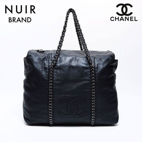 Chanel CHANEL No. 10 Chain Boston Shoulder Bag Black WS8729