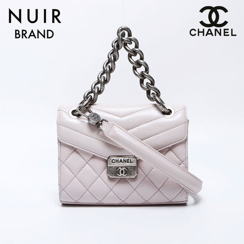 シャネル CHANEL 23番台 2way レザー マトラッセ ショルダーバッグ ピンク WS8732