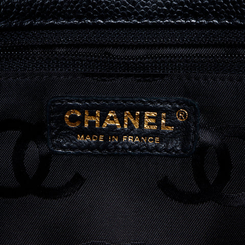 香奈儿香奈儿（Chanel Chanel）第10个鱼子酱皮肤可可标记肩袋黑色WS8734