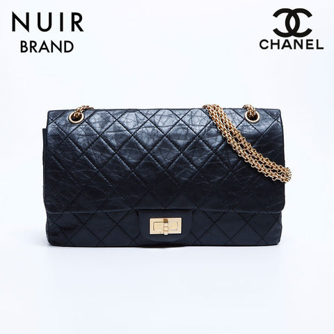 シャネル CHANEL 10番台 2.55 ダブルフラップ チェーン マトラッセ ショルダーバッグ ブラック WS8750