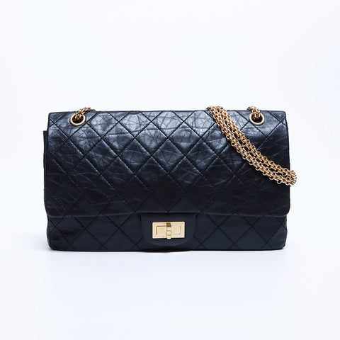 シャネル CHANEL 10番台 2.55 ダブルフラップ チェーン マトラッセ ショルダーバッグ ブラック WS8750