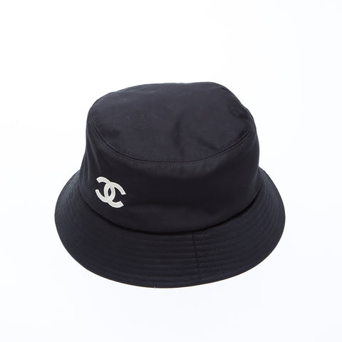 シャネル CHANEL ココマーク ロゴ バケット Size:L ハット ブラック WS8753