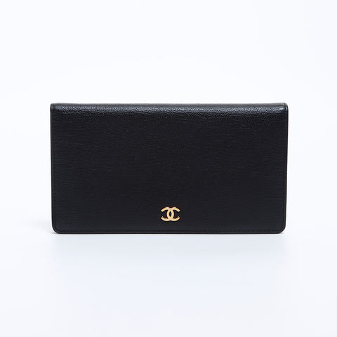 シャネル CHANEL 7番台 ココマーク 長財布 ブラック WS8755