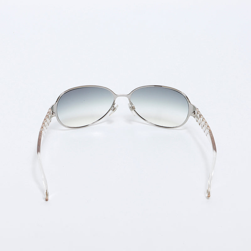 シャネル CHANEL ラインストーン透明 クリア サングラス グレー WS8760