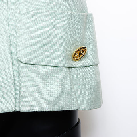 塞琳粘质大小：42西装绿色WS8767