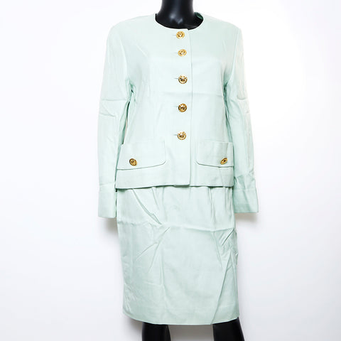 CELINE Viscose Size: 42 Suit Green WS8767