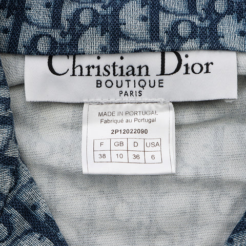 クリスチャンディオール Christian Dior オブリーク トロッター デニム コットン ジャケット ネイビー グレー WS8768