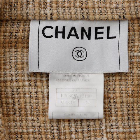 Chanel Linen Cotton 03P Size: 34 Jacket Beige WS8770