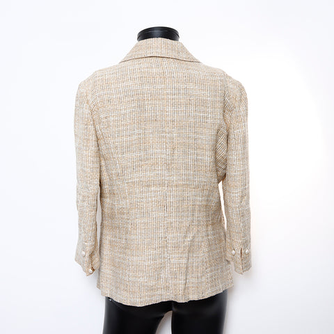 Chanel Linen Cotton 03P Size: 34 Jacket Beige WS8770