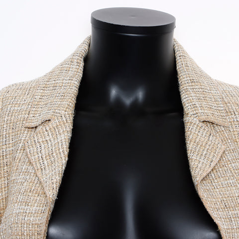 Chanel Linen Cotton 03P Size: 34 Jacket Beige WS8770