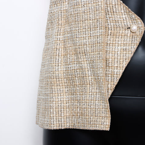 Chanel Linen Cotton 03P Size: 34 Jacket Beige WS8770