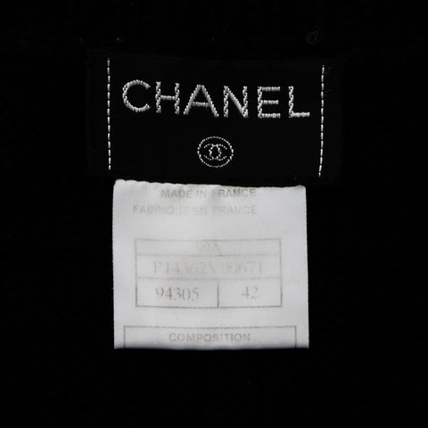 シャネル CHANEL ウール 99A サイズ:42 カーディガン ブラック