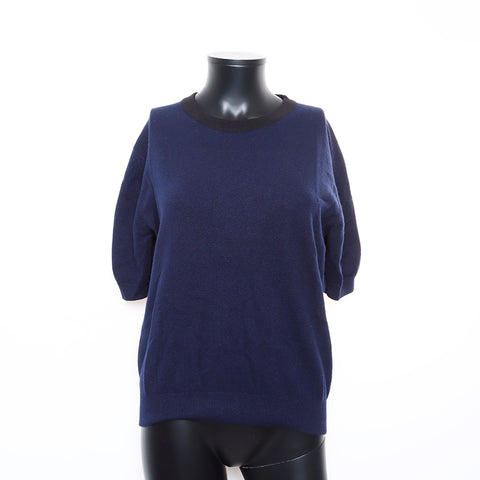 Chanel Wool Clover Button Ensemble Navy WS8774