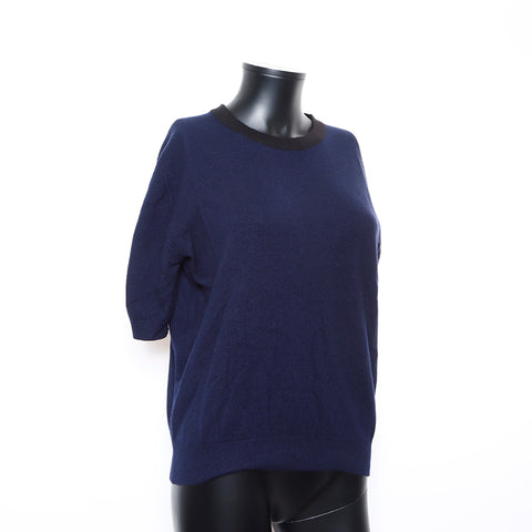 Chanel Wool Clover Button Ensemble Navy WS8774