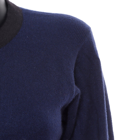 Chanel Wool Clover Button Ensemble Navy WS8774