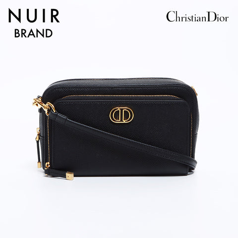 クリスチャンディオール Christian Dior レザー ポシェット ショルダーバッグ ブラック WS8785