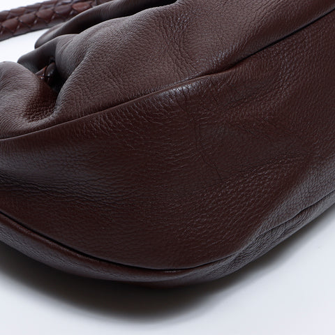 ボッテガヴェネタ BOTTEGAVENETA レザー ハンドバッグ ブラウン WS8796