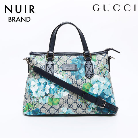 グッチ GUCCI GG ブルーム ハンドバッグ ネイビー WS8801