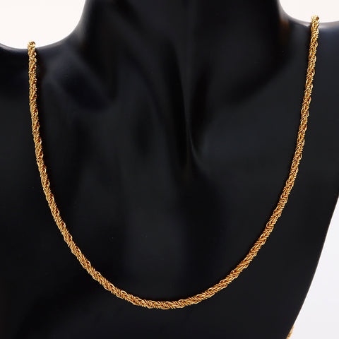 Christian Dior Logo Chain Vintage Necklace gold WS8805