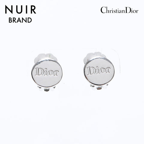 クリスチャンディオール Christian Dior ロゴ メタル イヤリング シルバー WS8808