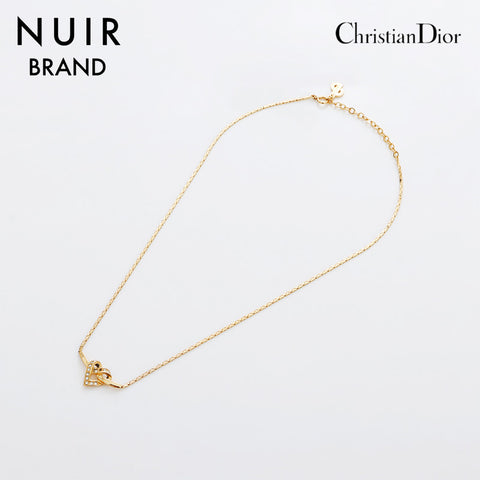 クリスチャンディオール Christian Dior ラインストーン ハート ヴィンテージ ネックレス ゴールド WS8813 – NUIR  VINTAGE