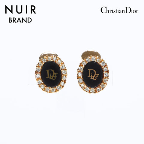 クリスチャンディオール Christian Dior ラインストーン イヤリング ゴールド WS8819