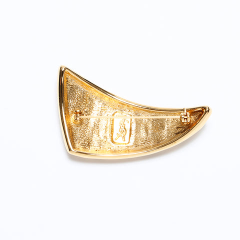 YVES SAINT LAURENT YSL 胸针 金色 WS8822