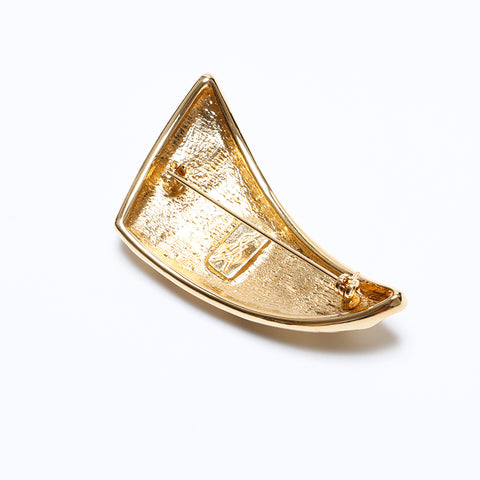 YVES SAINT LAURENT YSL 胸针 金色 WS8822