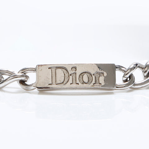 クリスチャンディオール Christian Dior プレートロゴ ブレスレット シルバー WS8829