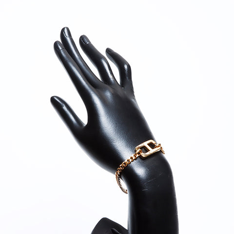 Christian Dior CD logo vintage bracelet Silver WS8830