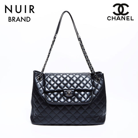 シャネル CHANEL 1番台 ラムスキン マトラッセ ショルダーバッグ ブラック WS8837