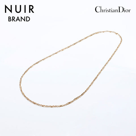 クリスチャンディオール Christian Dior 編み込み ネックレス ゴールド WS8842