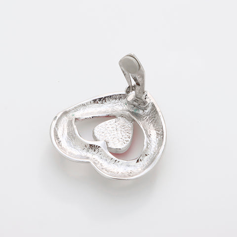YVES SAINT LAURENT Boucle d'oreille coeur strass Argent WS8863