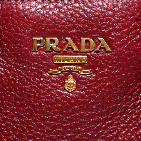 プラダ PRADA レザー 2way トートバッグ レッド WS8870