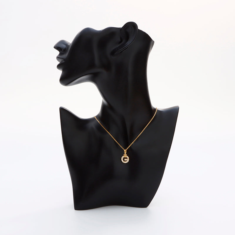 Givenchy Givenchy Rhinestone G Logo Vintage Necklace Gold