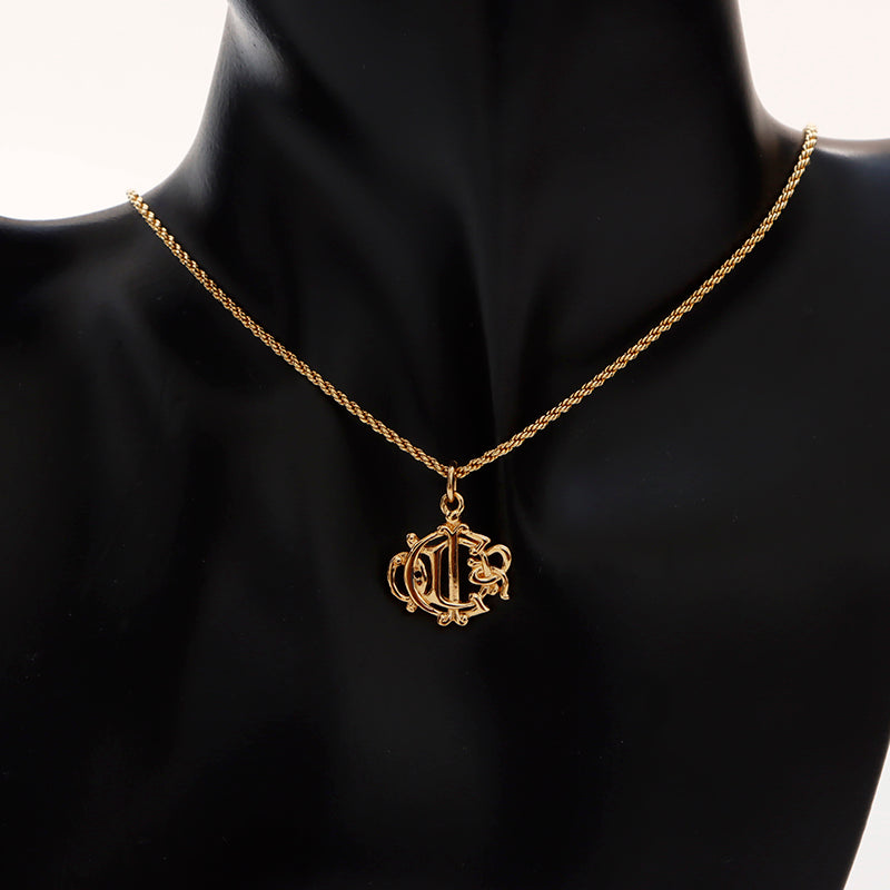 ✨未使用✨タグ付き‼️Dior ♡ Vintage ♡ necklace Christian Dior Brass Multi Chain CD Necklace – I MISS YOU
