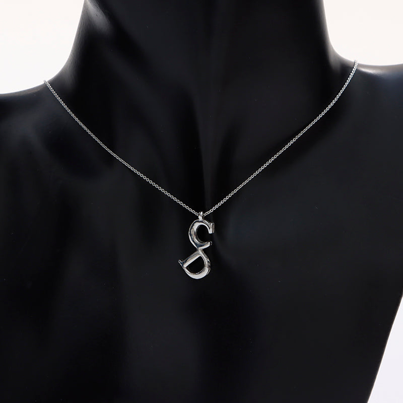 Christian dior necklace cd silver online