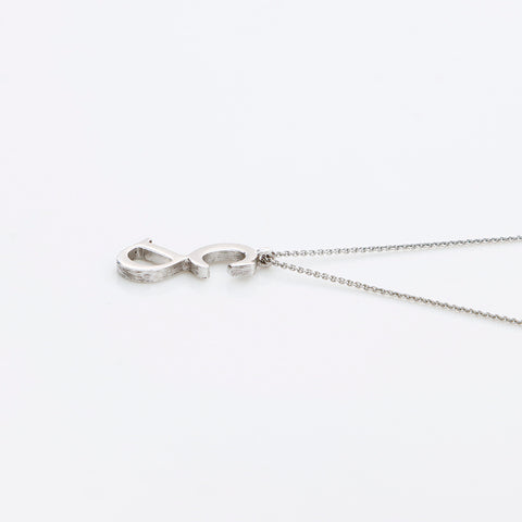 Christian Dior CD Logo Halskette Silber WS8882