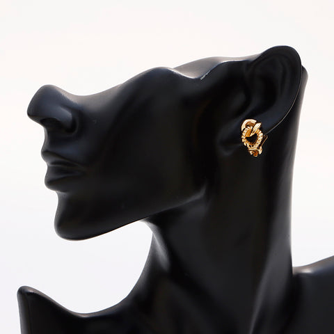 Christian Dior -Strasskette Ohrringe Gold WS8884