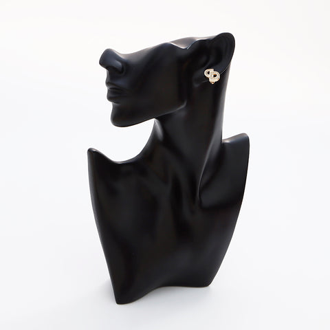 Christian Dior -Strass -CD -Logo Ohrringe Gold WS8888