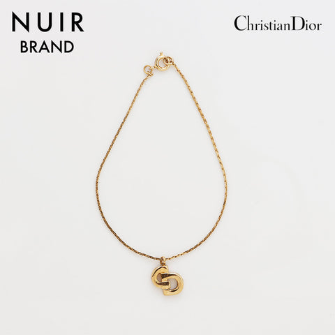 クリスチャンディオール Christian Dior CD ロゴ ヴィンテージ ブレスレット ゴールド WS8889