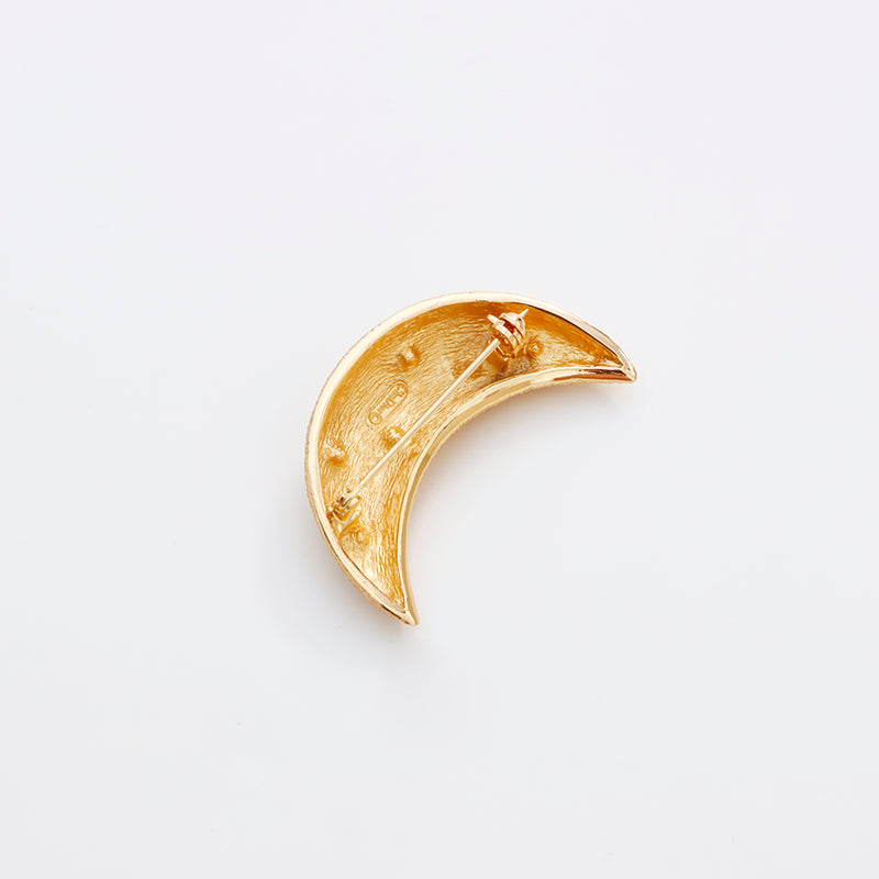 クリスチャンディオール ロゴ ラインストーン ブローチ レディース ゴールド クリスチャンディオール Christian Dior ラインストーン ムーン