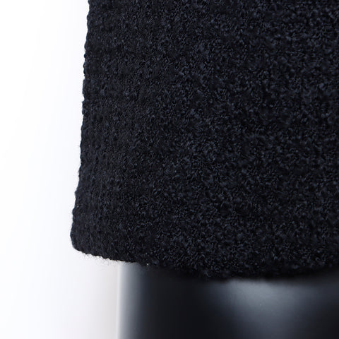Chanel CHANEL 07A Size: 40 Wool Black x Blue Jacket Black WS8906