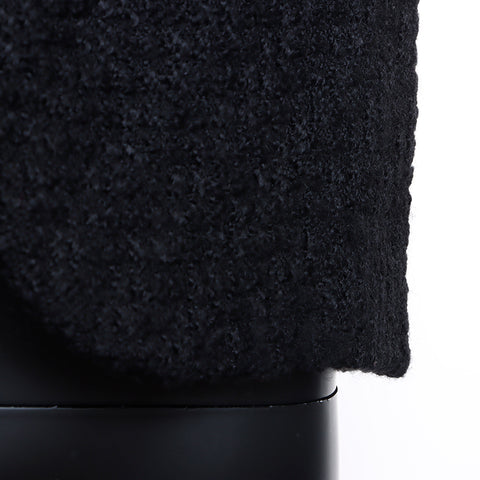 Chanel CHANEL 07A Size: 40 Wool Black x Blue Jacket Black WS8906