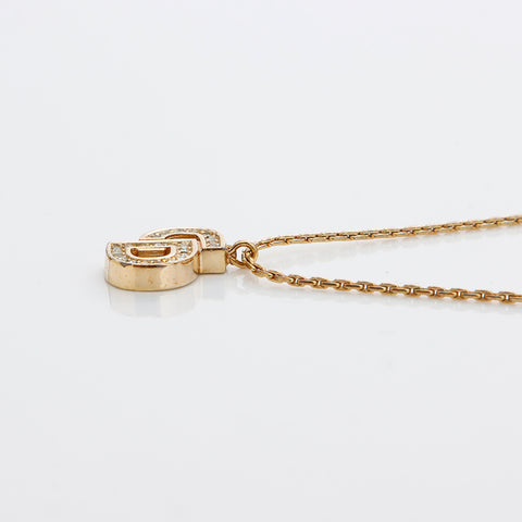 Christian Dior -Strass -CD -Logo Vintage Halskette Gold WS8911