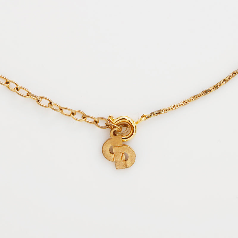 極美品 クリスチャンディオール Christian Dior ラインストーン CD