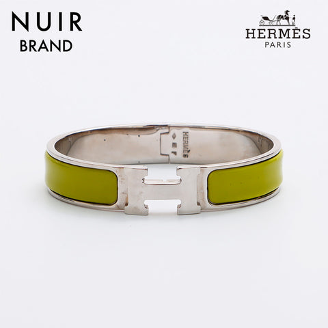 エルメス HERMES 2000s クリッククラック ライトグリーン ブレスレット シルバー WS8923 – NUIR VINTAGE