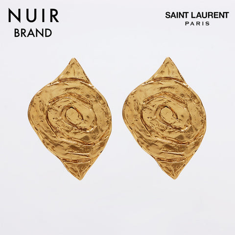 イヴ・サンローラン YVES SAINT LAURENT 渦巻き イヤリング ゴールド WS8925