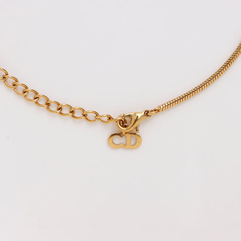 基督教Dior CD徽标复古项链金WS8930