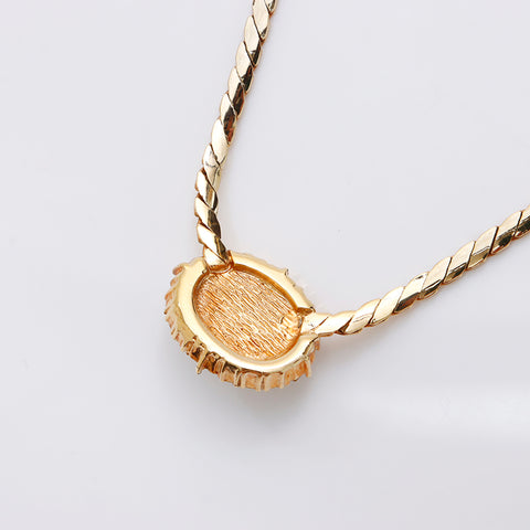 Collier vintage Christian Dior à motif perle et strass or WS8931